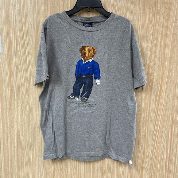 Polo by Ralph Lauren Gray Golf Bear T-Shirt size small - Picture 1 of 4